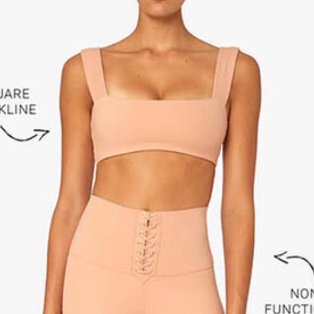 Weworewhat lace up leggings and bra set